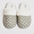Fancy Knit slippers, Grey