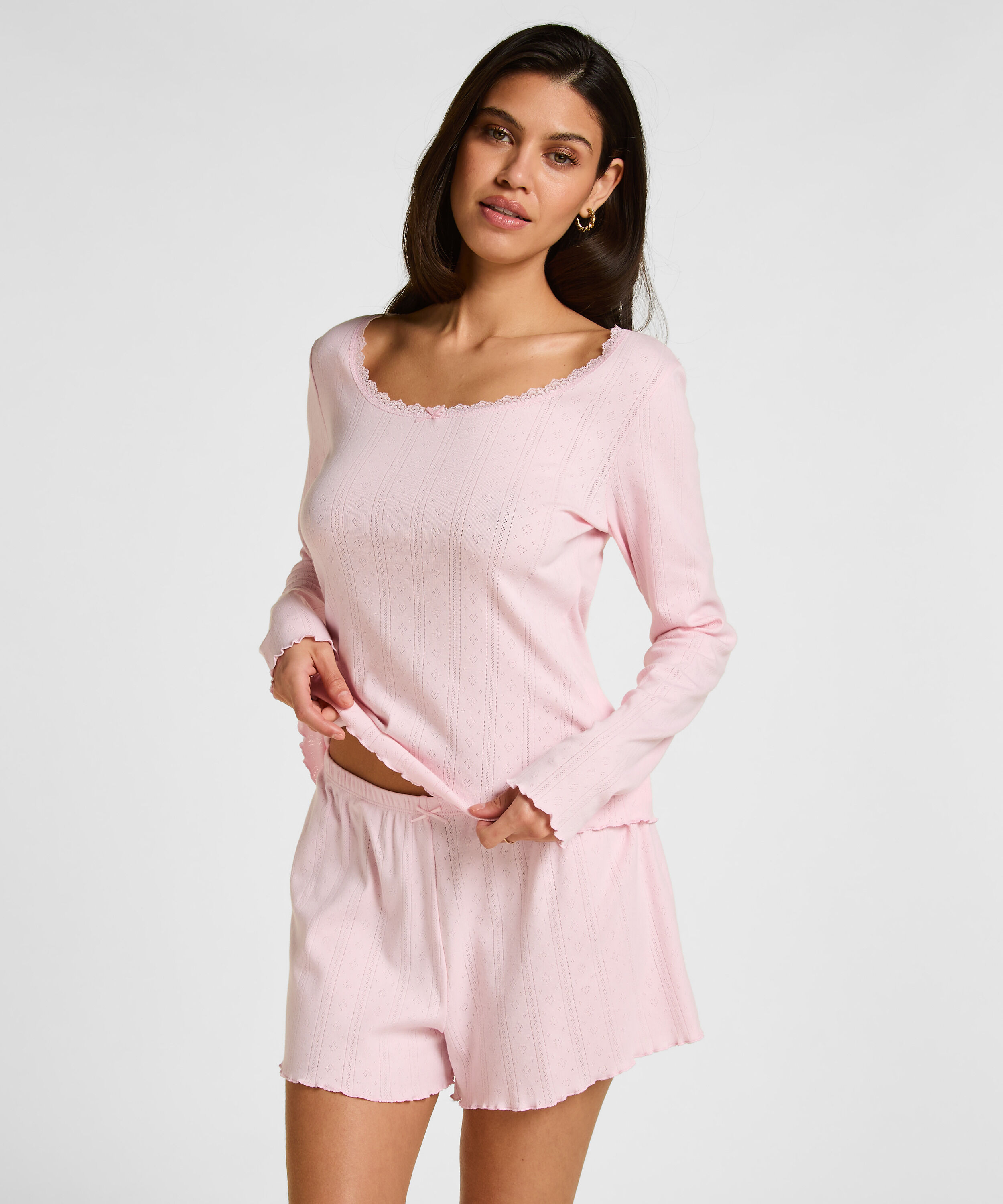 PJ LS SHORT POINTELLE, Pink
