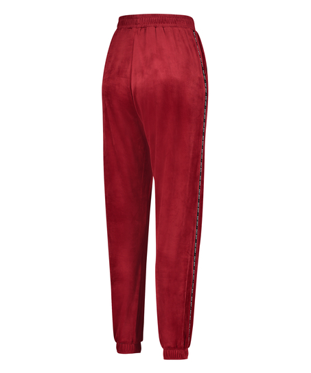 Tall Loosefit Velour Jogging Bottoms, Red
