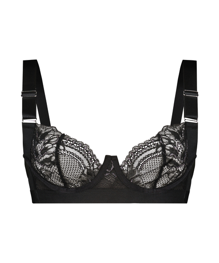 Donna Non-Padded Underwired Bra Sparkle, Black