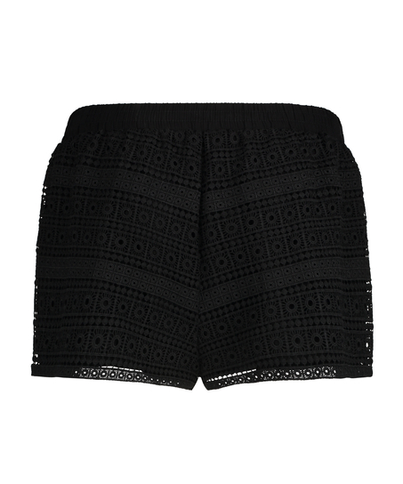 Crochet shorts, Black