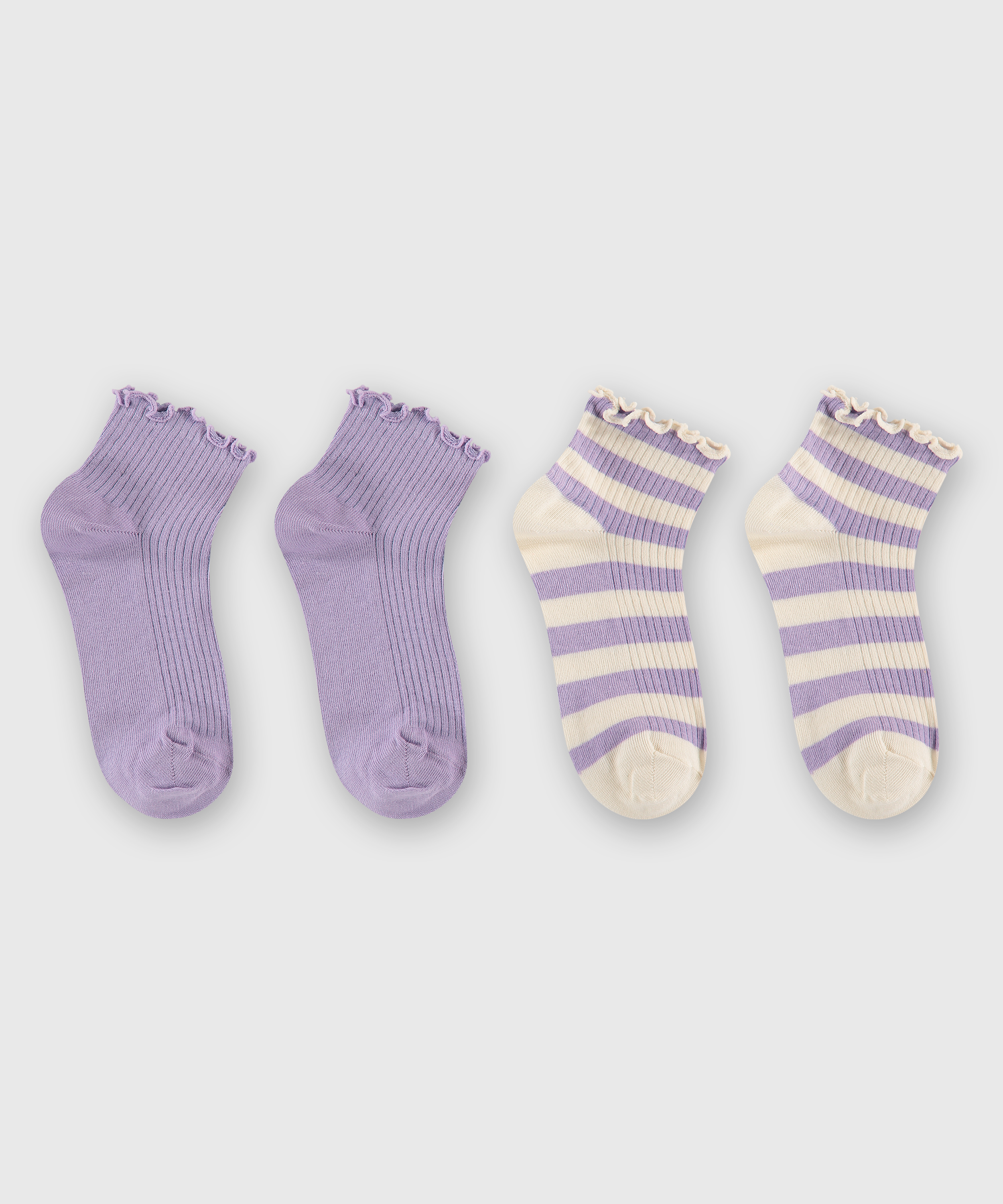 2 pairs of socks, Purple, main