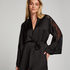 Donna Sparkle Satin Kimono, Black