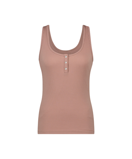 Henley Singlet, Brown