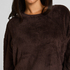 Longsleeved Top Fluffy Fleece, Brown