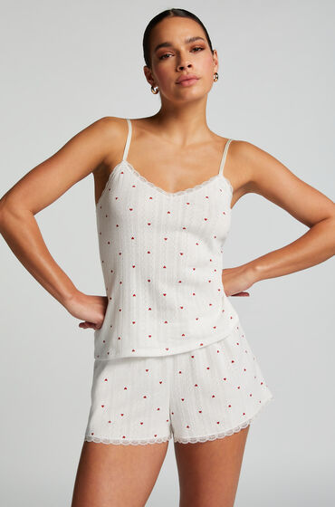 Image of Hunkemöller Pointelle Pyjama Shorts White