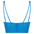 Boujee Non-Padded Longline Underwired Bra, Blue