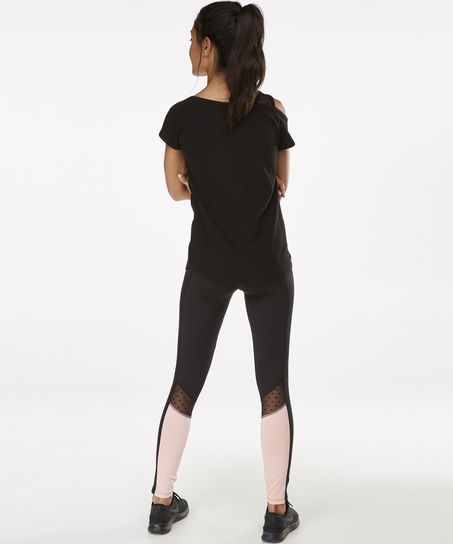 HKMX Branded Short Sleeved Sports Shirt, Black