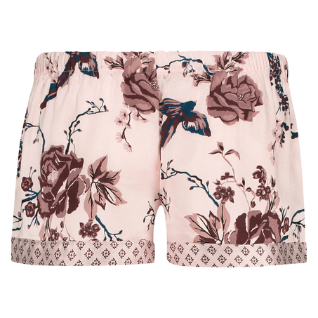 Satin Lace Pyjama Shorts, Pink