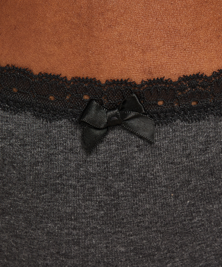 Cotton thong, Grey