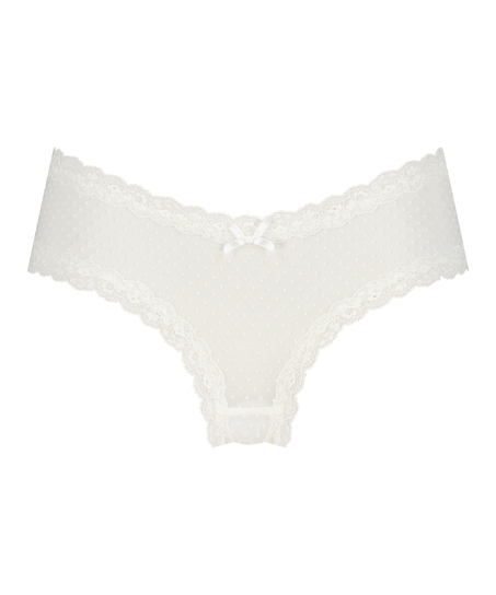 V-shape Mesh Brazilian, White