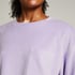 Short-sleeve velours top, Purple