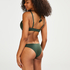 Scallop Glam Padded Underwired Bikini Top, Green