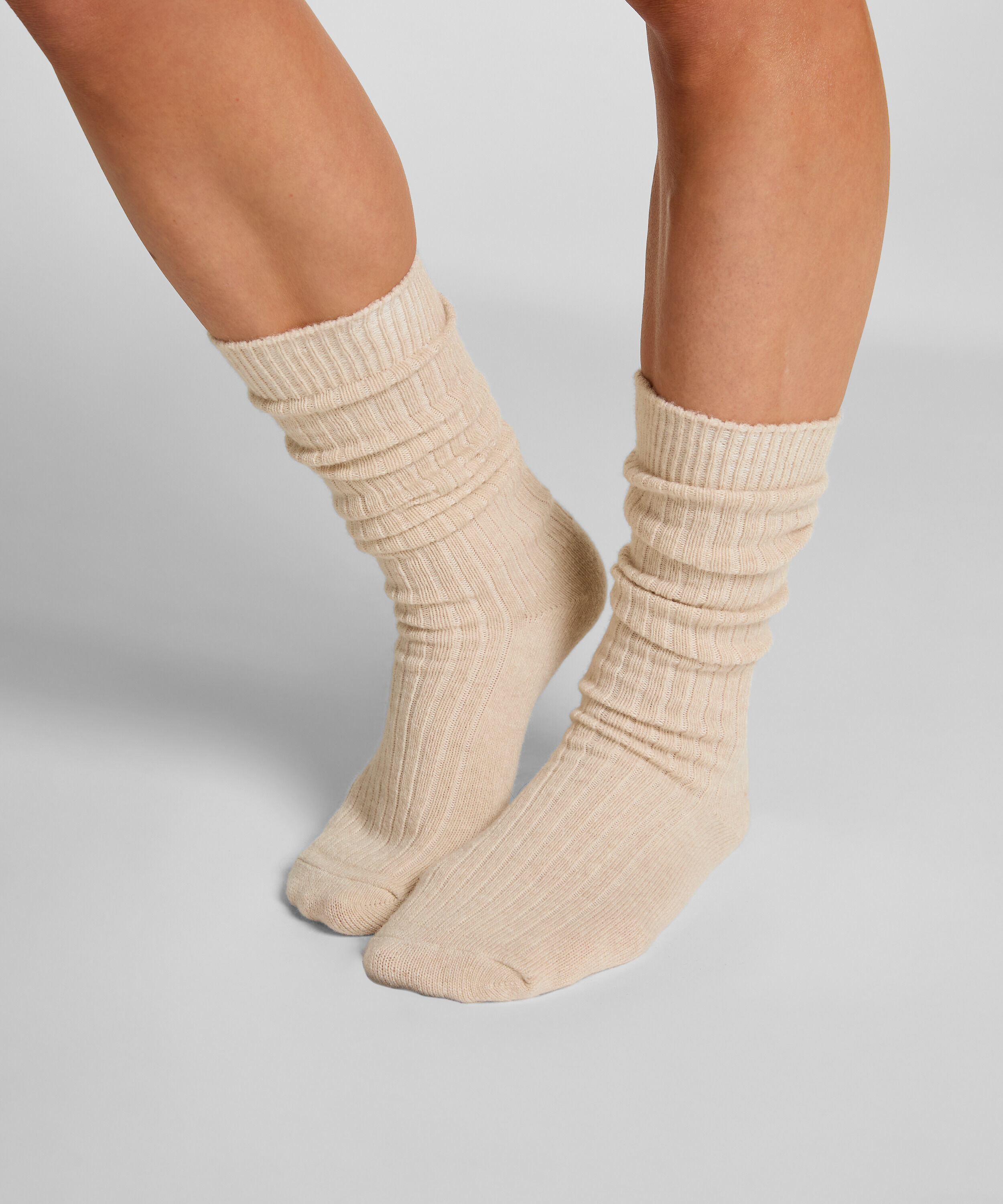 Socks with Cashmere, White
