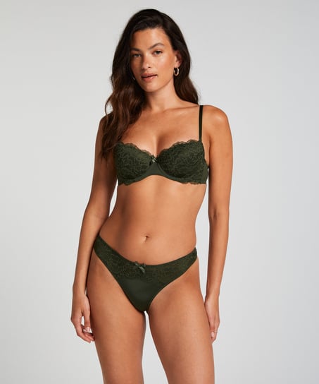 Teddy Padded Underwired Bra, Green