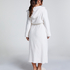 Waffle Bathrobe, White