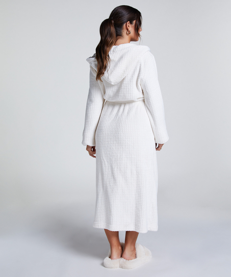 Waffle Bathrobe, White