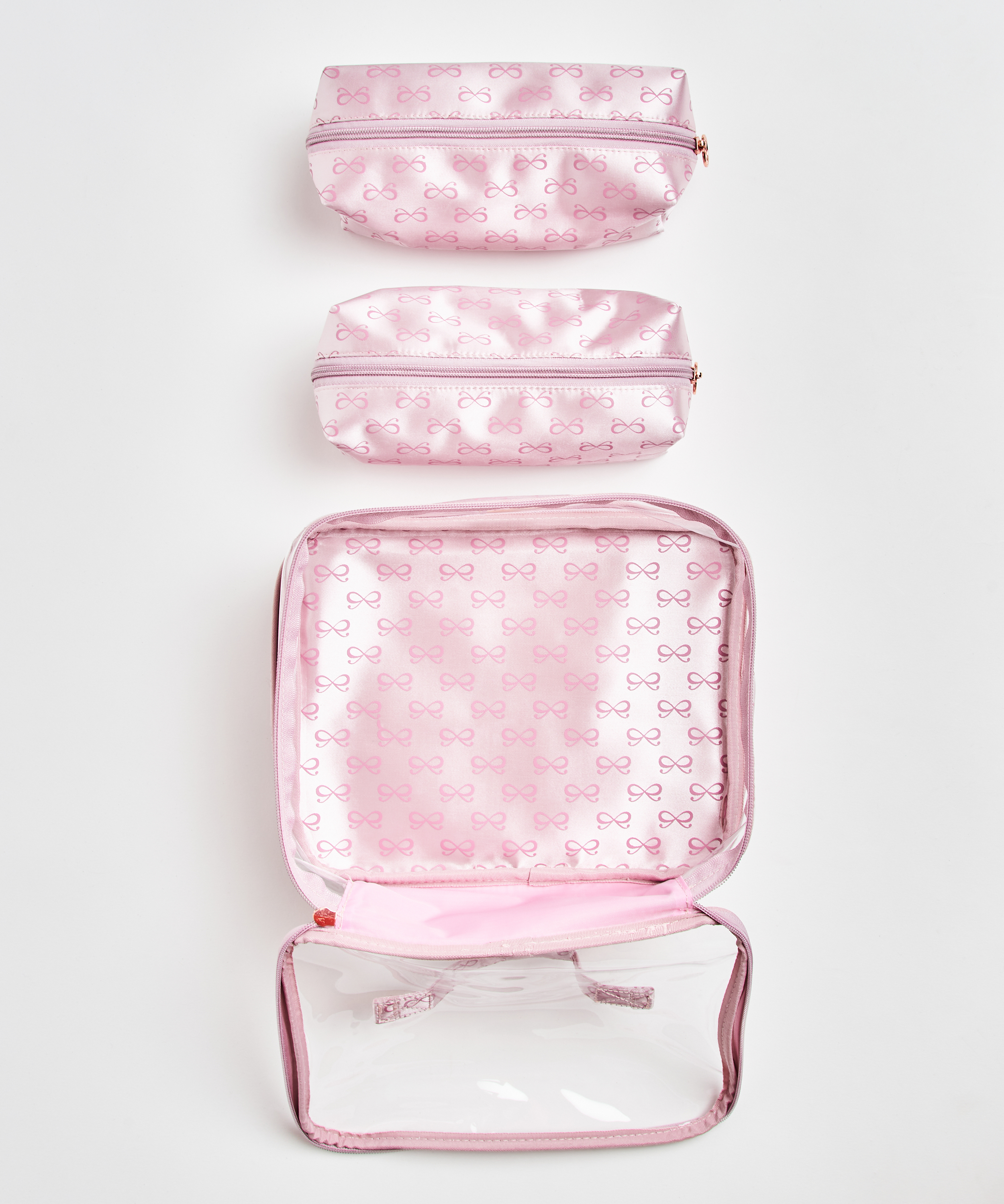 3 pack make-up bag, Pink, main