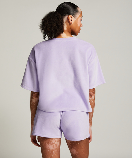 Velvet Pocket shorts, Purple