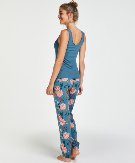 Ribbed Lace Singlet, Green