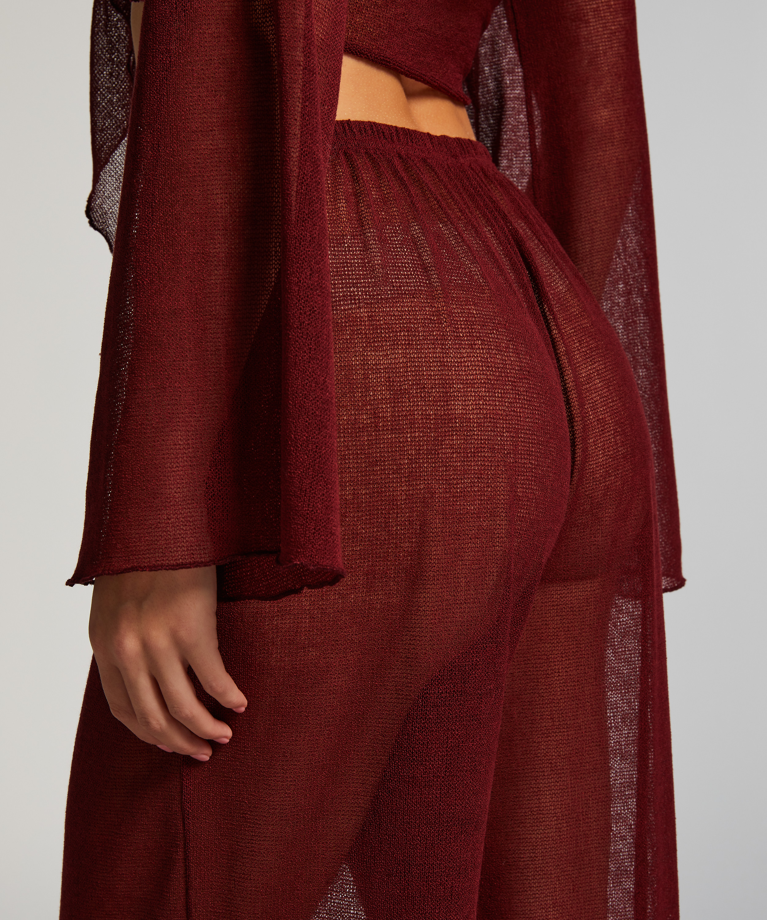 Open Knit Beach Pant, Red, main