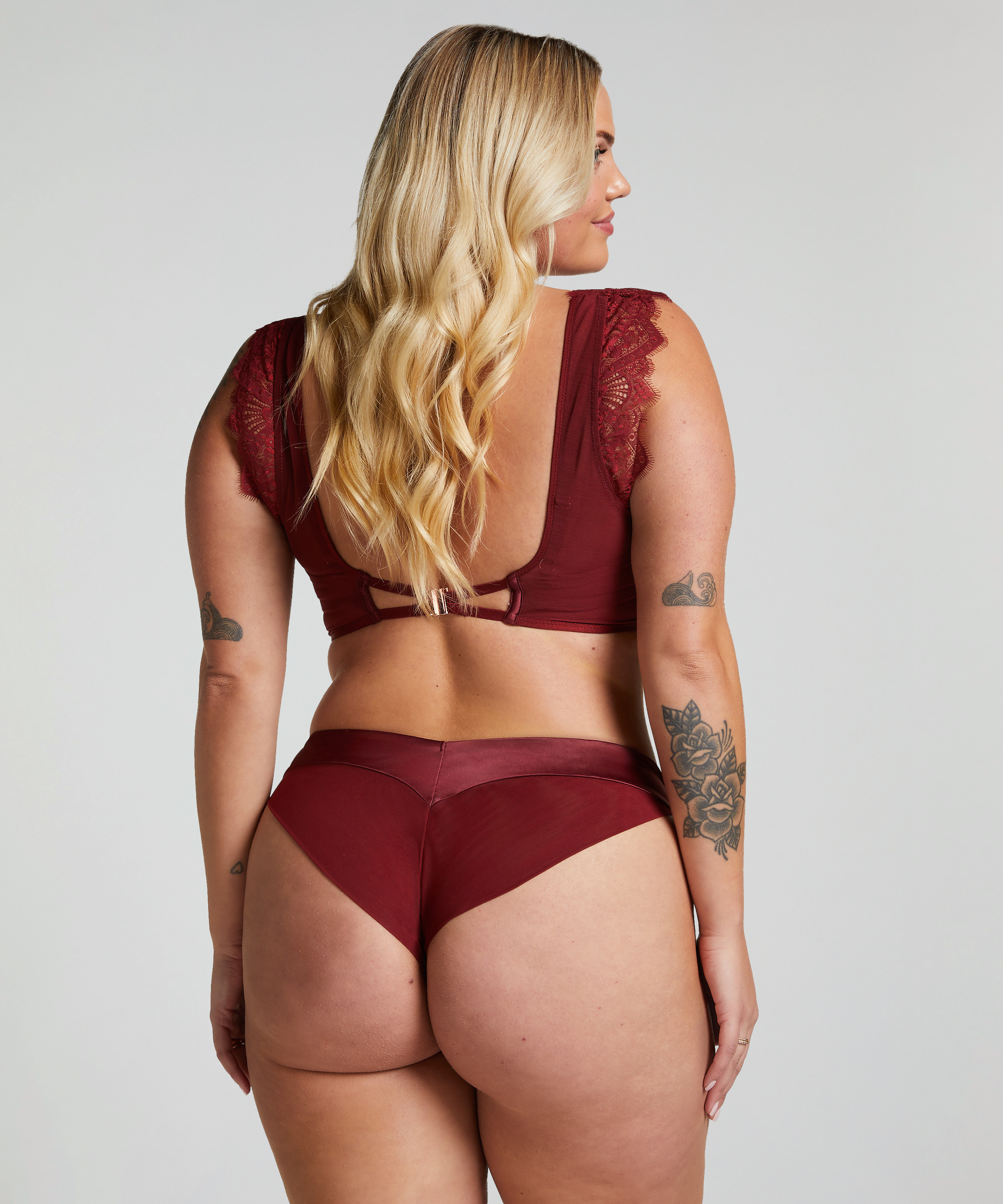 Zoe Non-Padded Underwired Longline Bra, Red, main