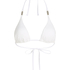 Seashell Triangle Bikini Top, White