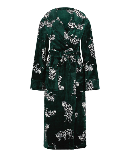 Fleece Bathrobe, Green