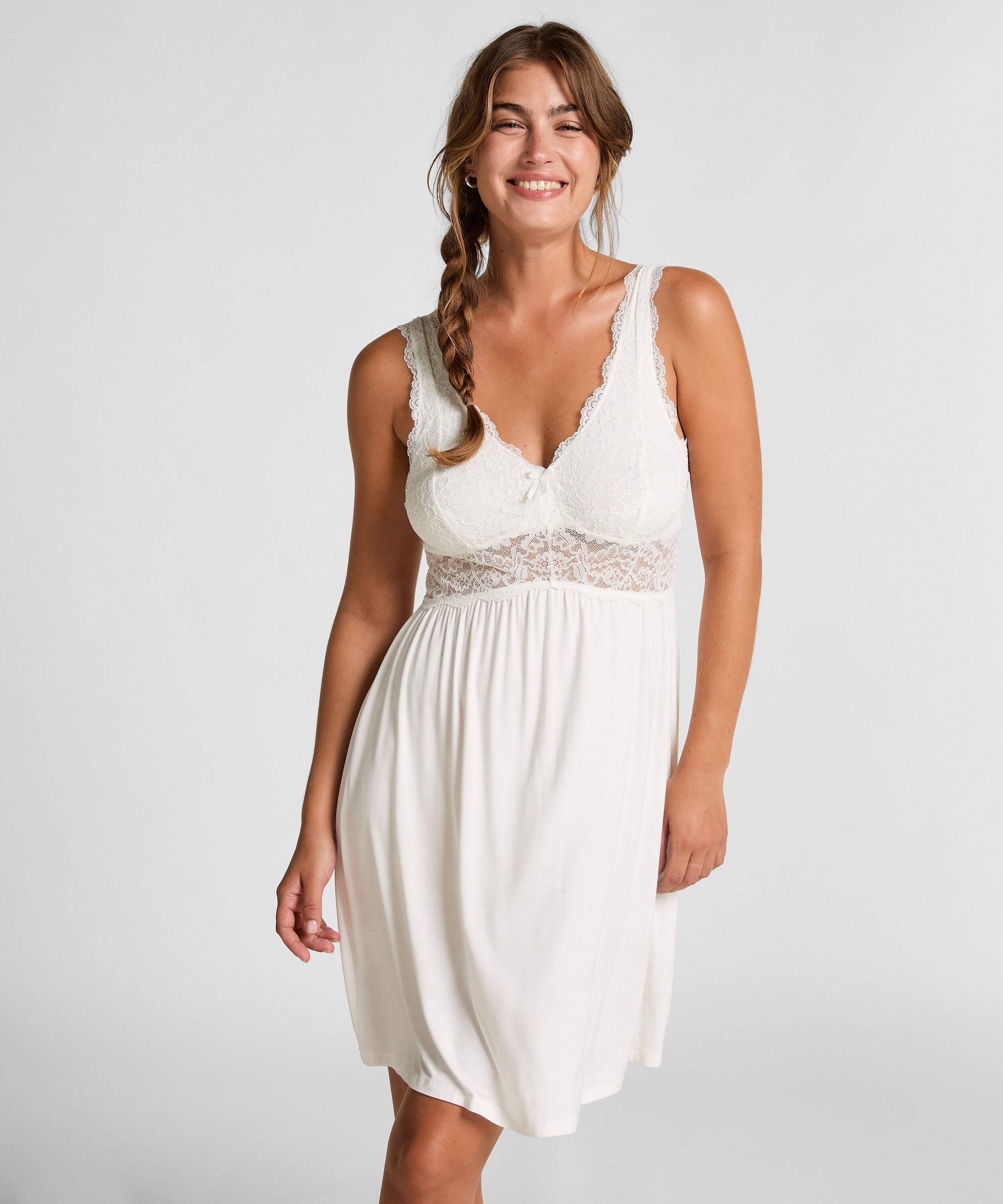 Nora Lace Slip Dress, White Nora Lace Slip Dress, White