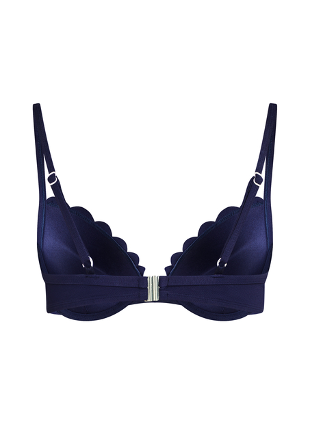 Scallop push-up underwired bikini top Cup A - E, Blue