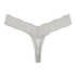 Cotton extra low thong, Grey