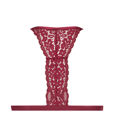 Rose Padded Triangle Bralette, Red