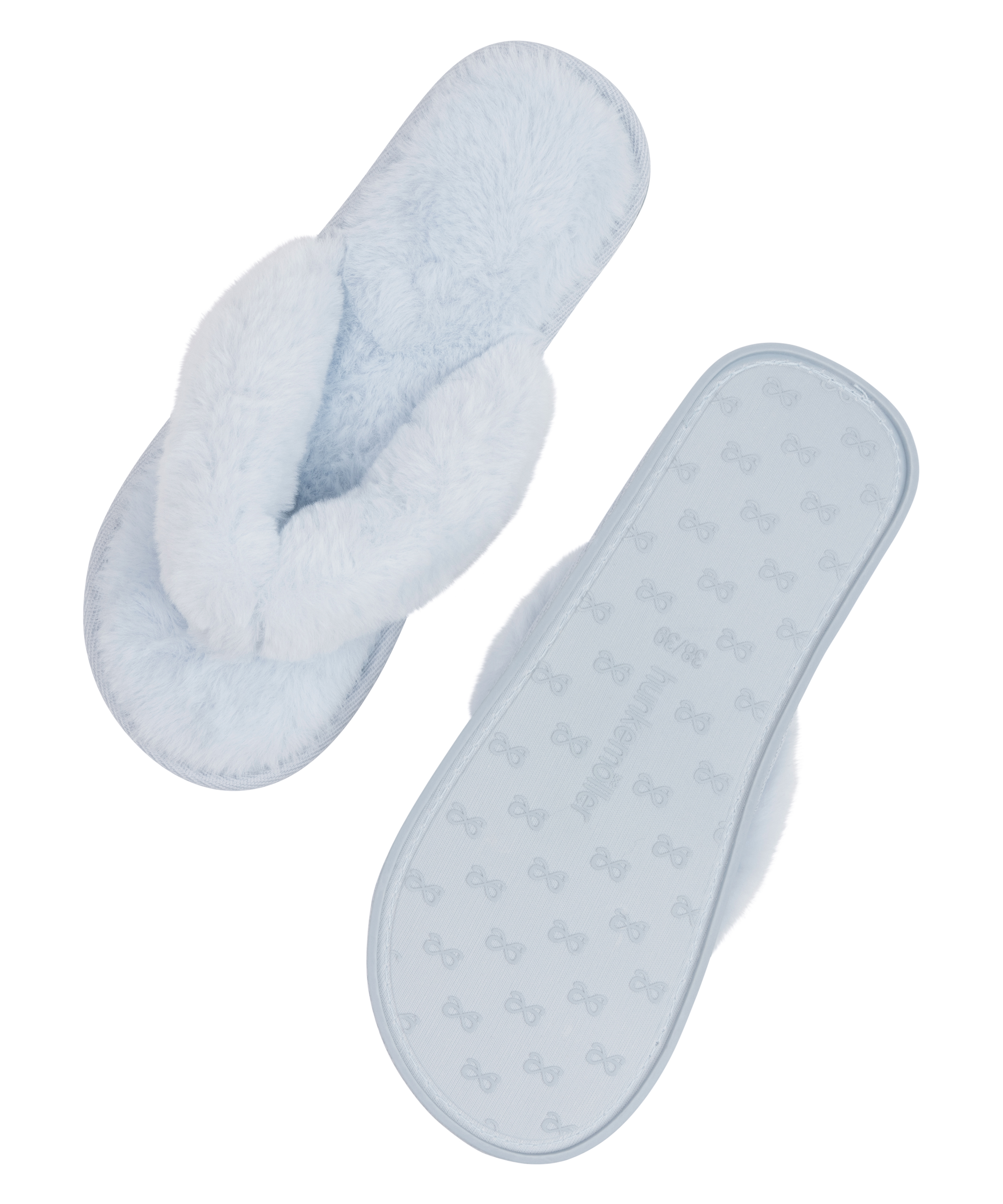Fake Fur Slippers, Blue, main