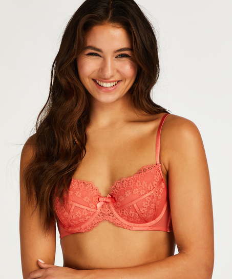 Emily Padded Underwired Bra, Orange