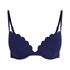 Scallop push-up underwired bikini top Cup A - E, Blue