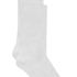 Rib Modal Crew Socks, White