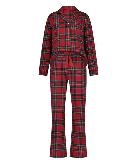 Twill pyjama set, Red