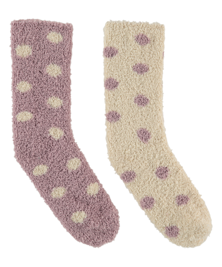 2 pairs of cosy socks, Pink