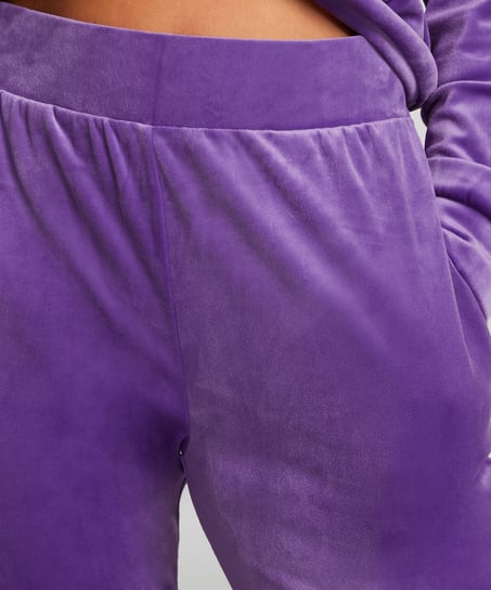 Velours Jogging Pants, Purple