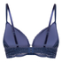 Marine Padded Underwired Push-Up Bra, Blue