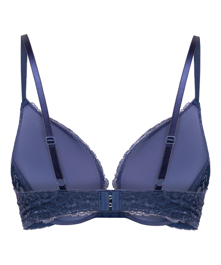 Marine Padded Underwired Push-Up Bra, Blue