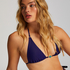 Doha triangle bikini top, Blue
