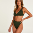Scallop triangle bikini top, Green