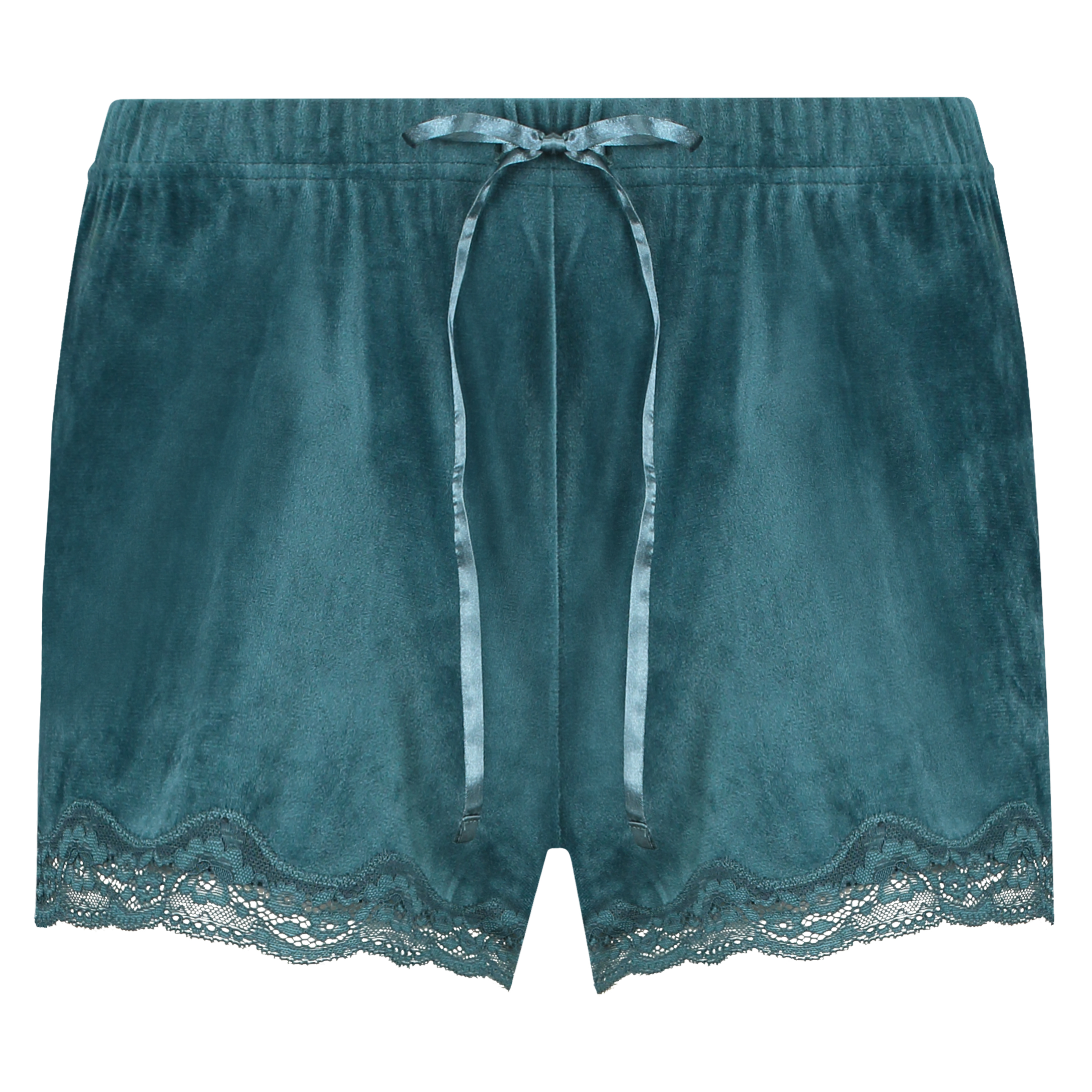 Velvet lace shorts, Blue, main
