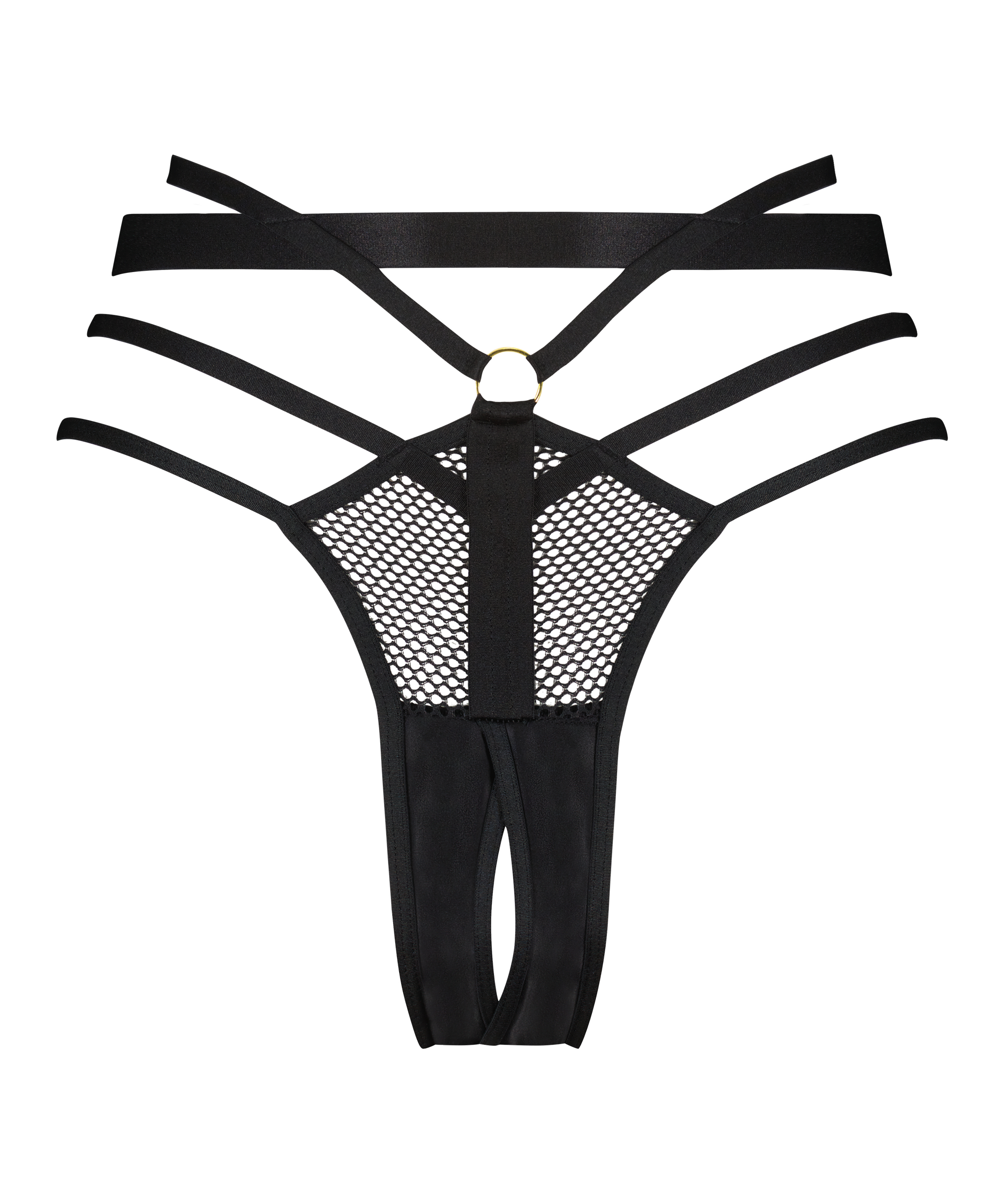 Sting Open Crotch Brazilian, Black, main