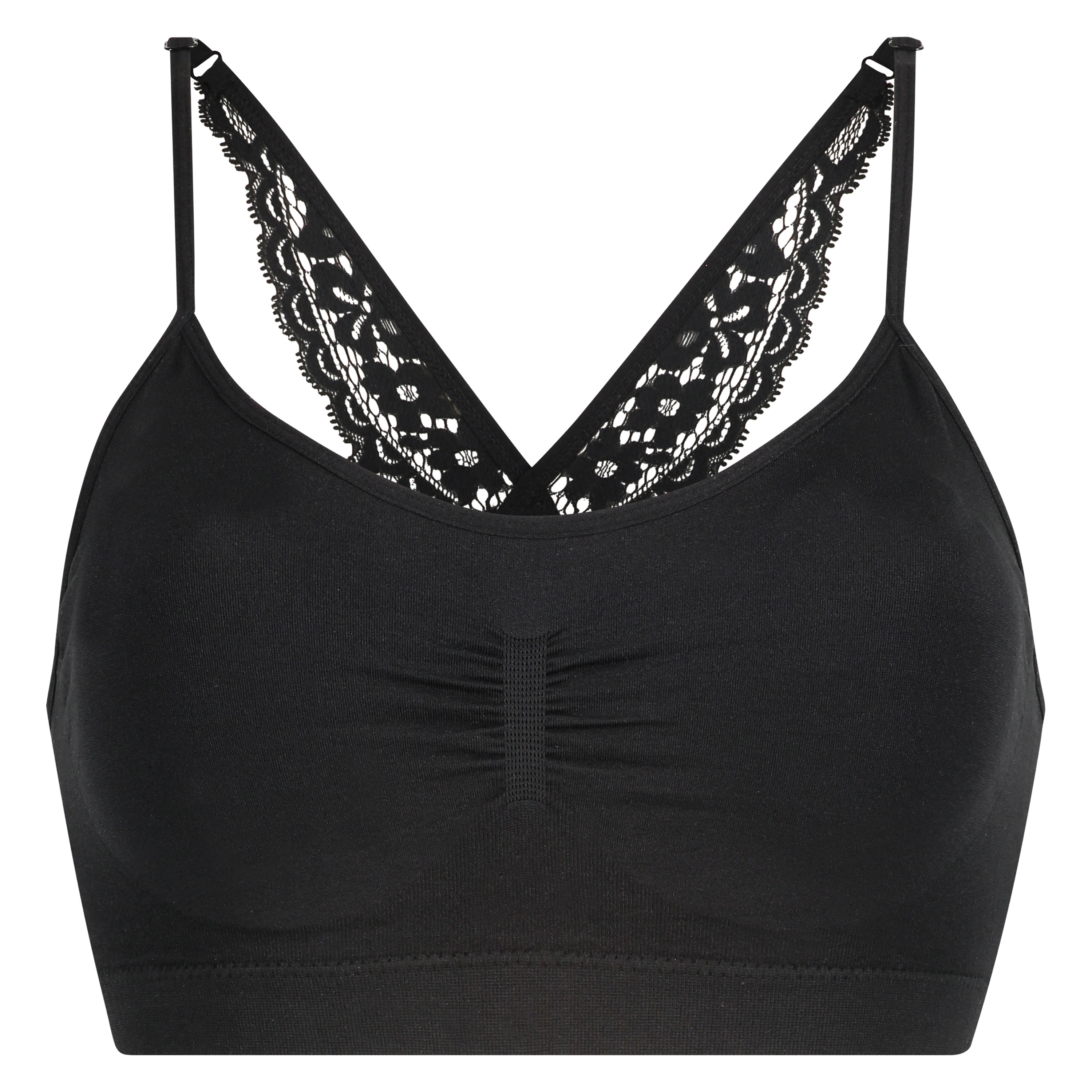 Marine seamless bralette, Black, main