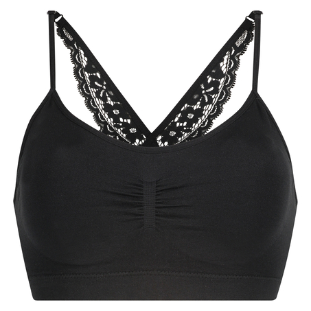 Marine seamless bralette, Black