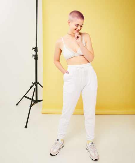 Snuggle Me Joggers, White