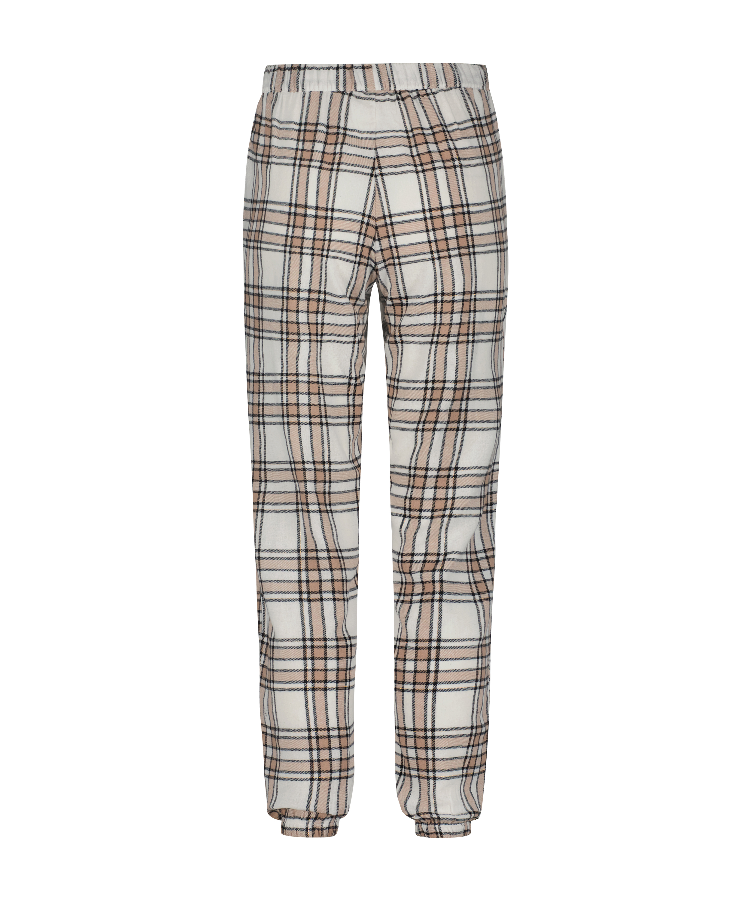 Flannel Pyjama Pants, Beige, main