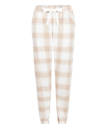Flannel Pyjama Pants, Beige